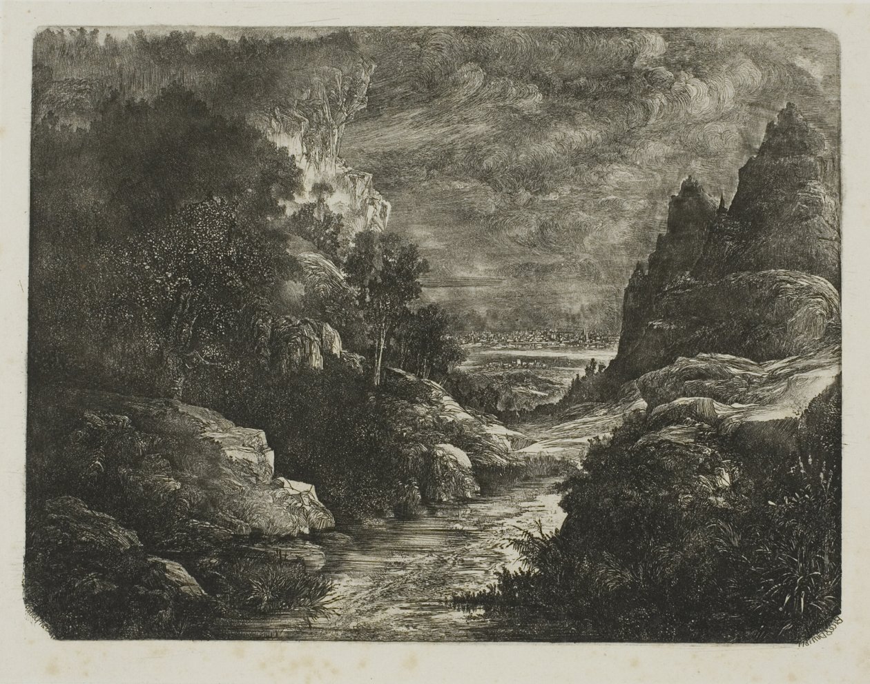 Il Torrente nella Gola da Rodolphe Bresdin