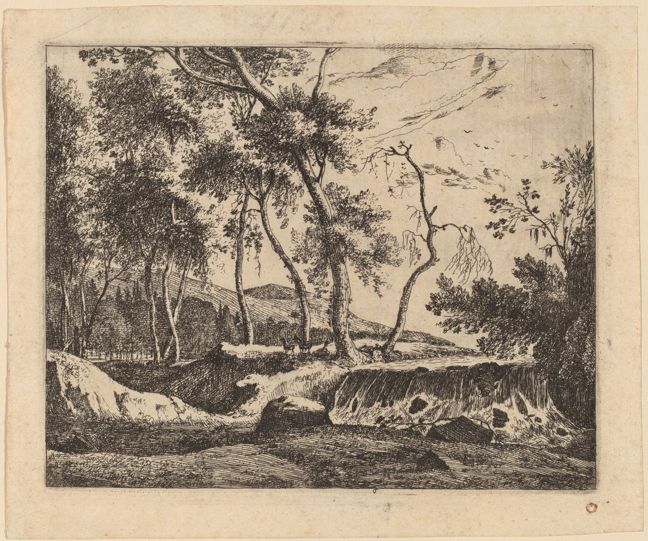La cascata: pl.6 da Roelant Roghman and Melchior Küsel
