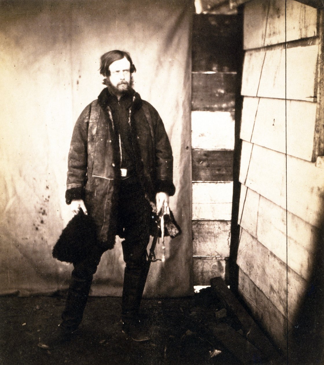 Capitano Alexander Leslie-Melville, delle Guardie Granatieri, c.1855 da Roger Fenton