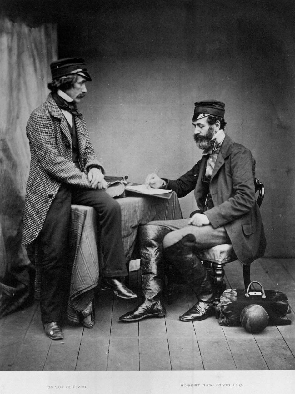Dr Sutherland e Robert Rawlinson, 1855 da Roger Fenton