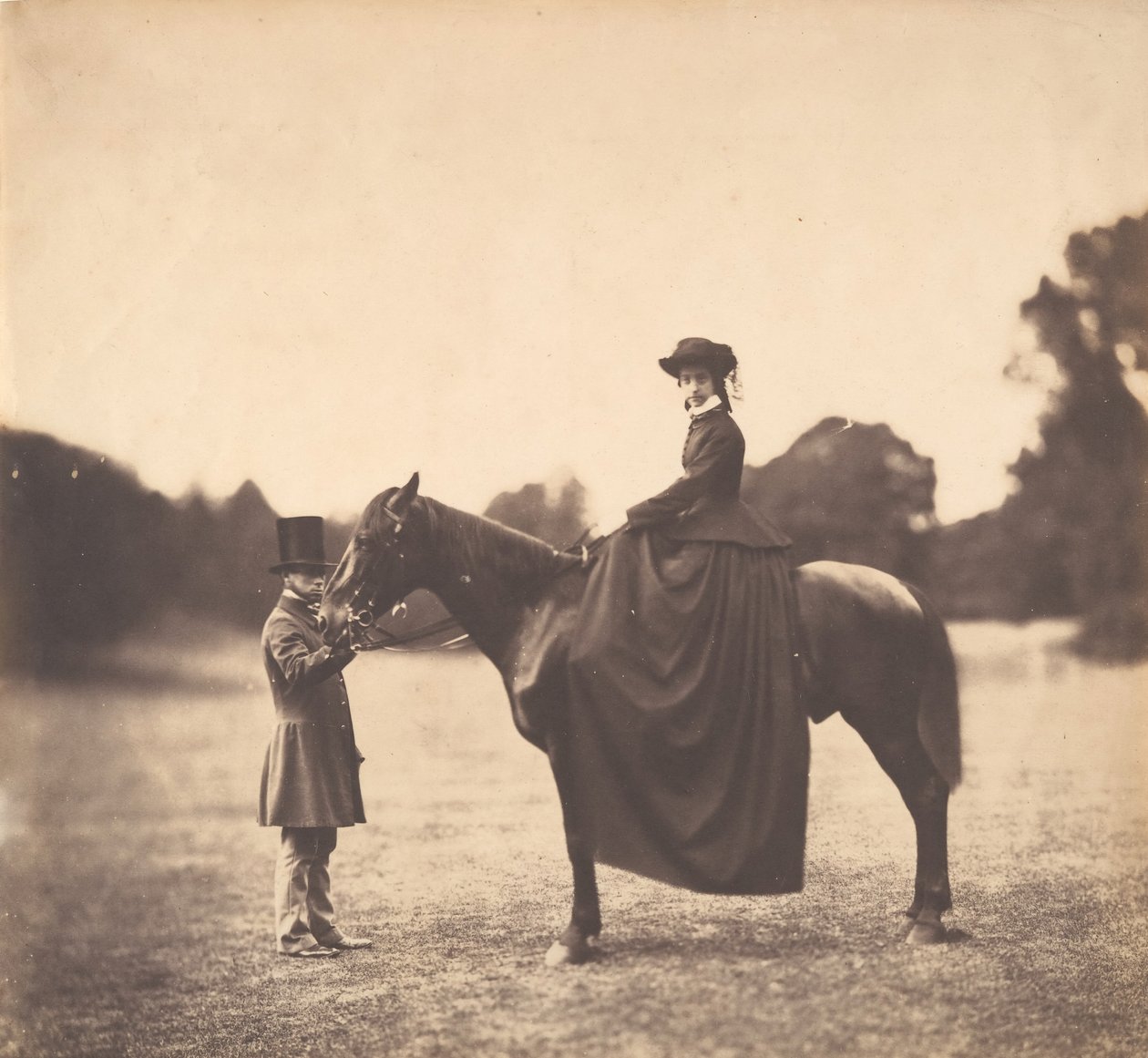 Signora a Cavallo, 1850s da Roger Fenton
