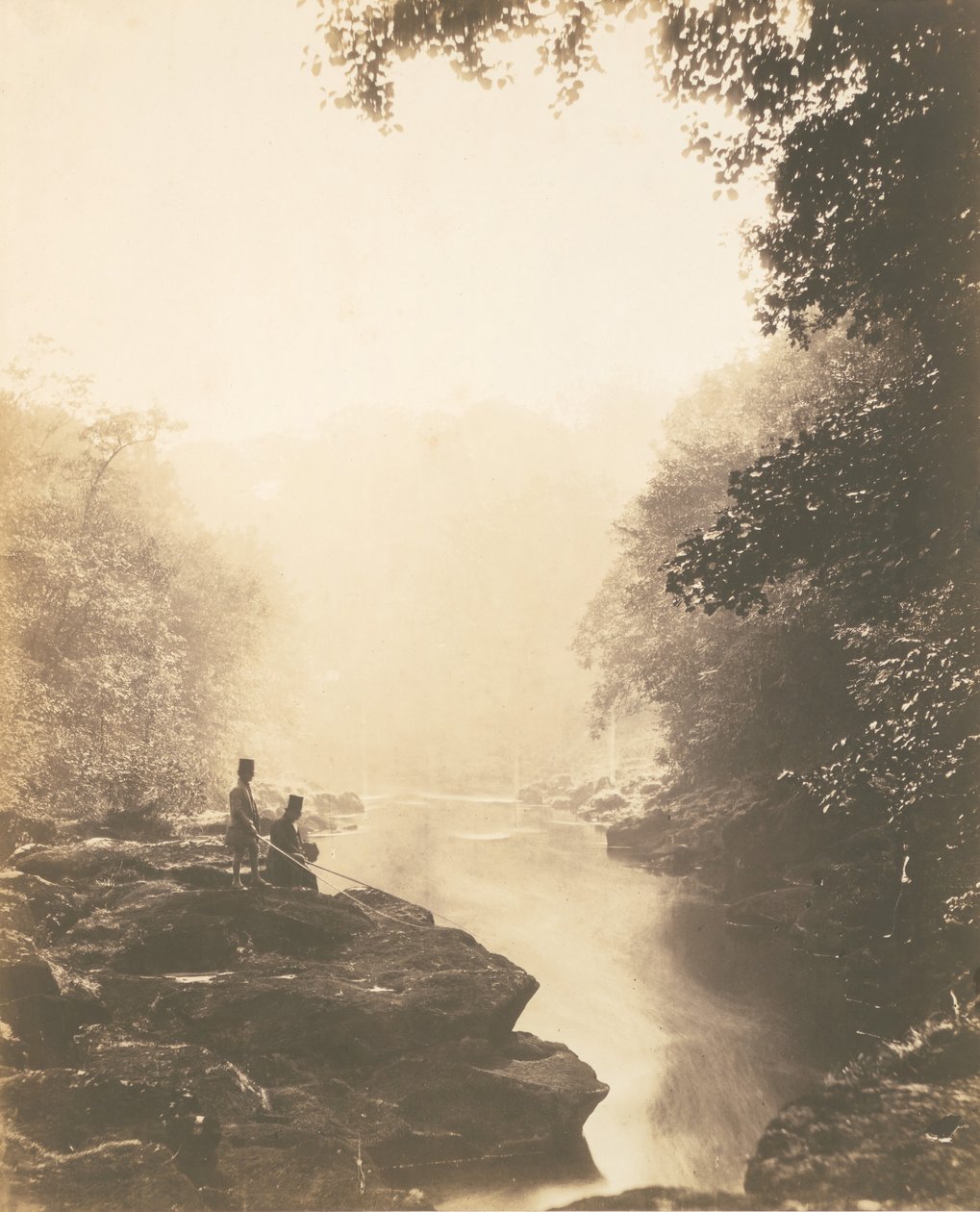 Wharfe e Pool, Sotto lo Strid, 1854 da Roger Fenton