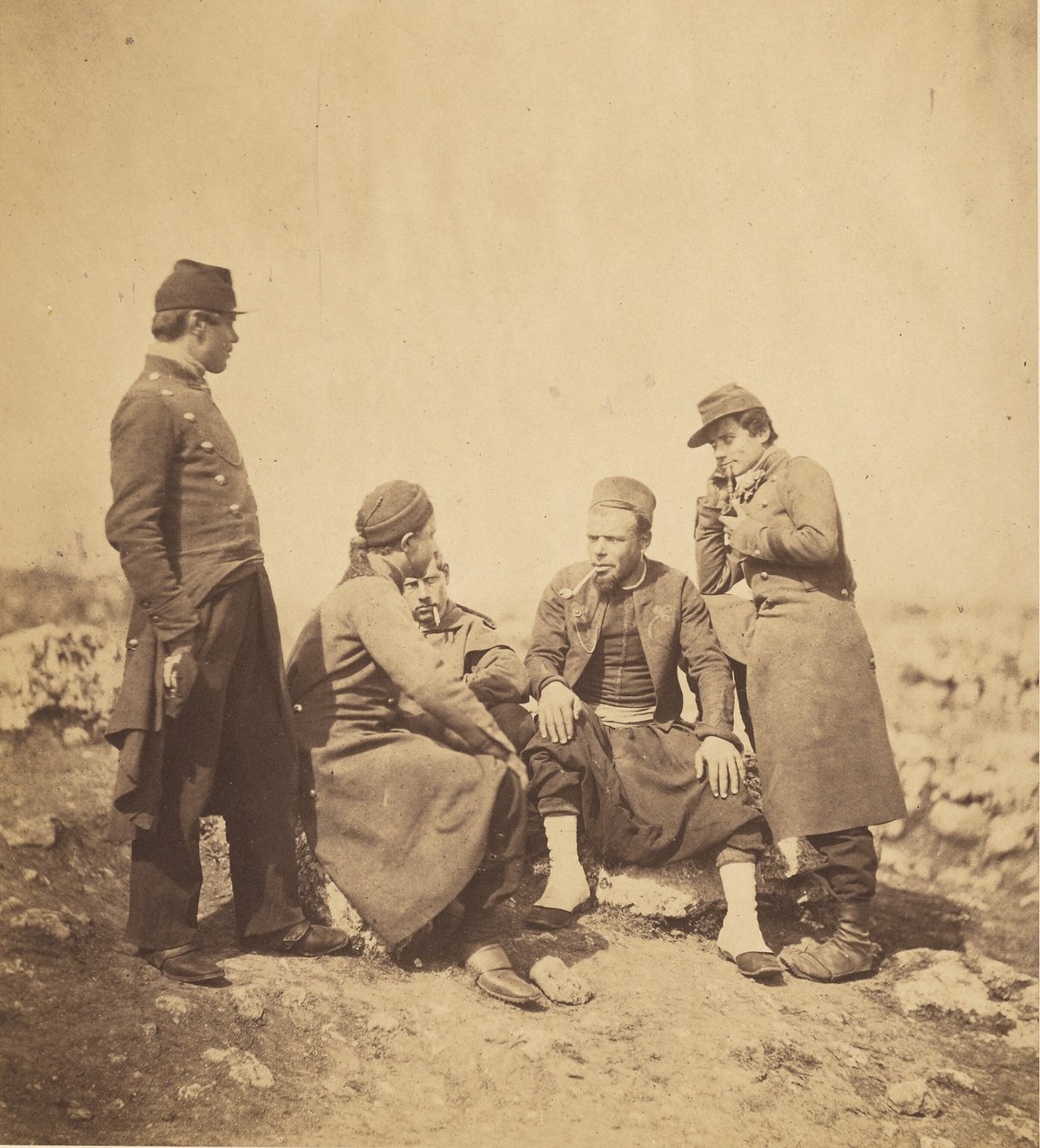 Zuavi e soldati di linea. da Roger Fenton