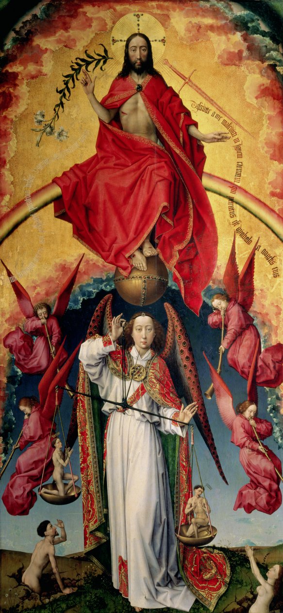 San Michele che Pesa le Anime, dal Giudizio Universale, c.1445-50 da Rogier van der Weyden