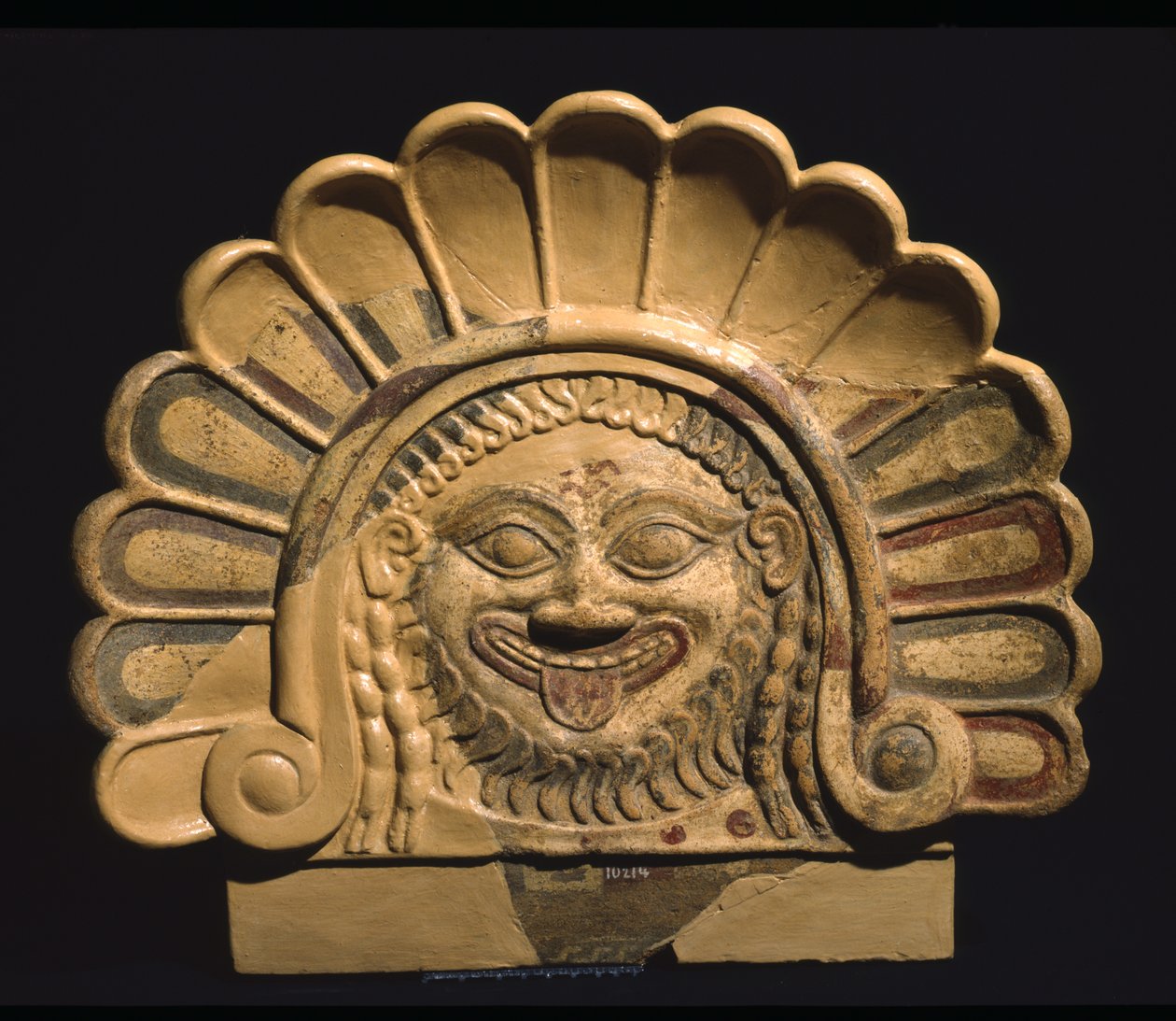 Antefissa dal Tempio di Mater Matuta a Satricum, Lazio, Italia (terracotta) da Roman