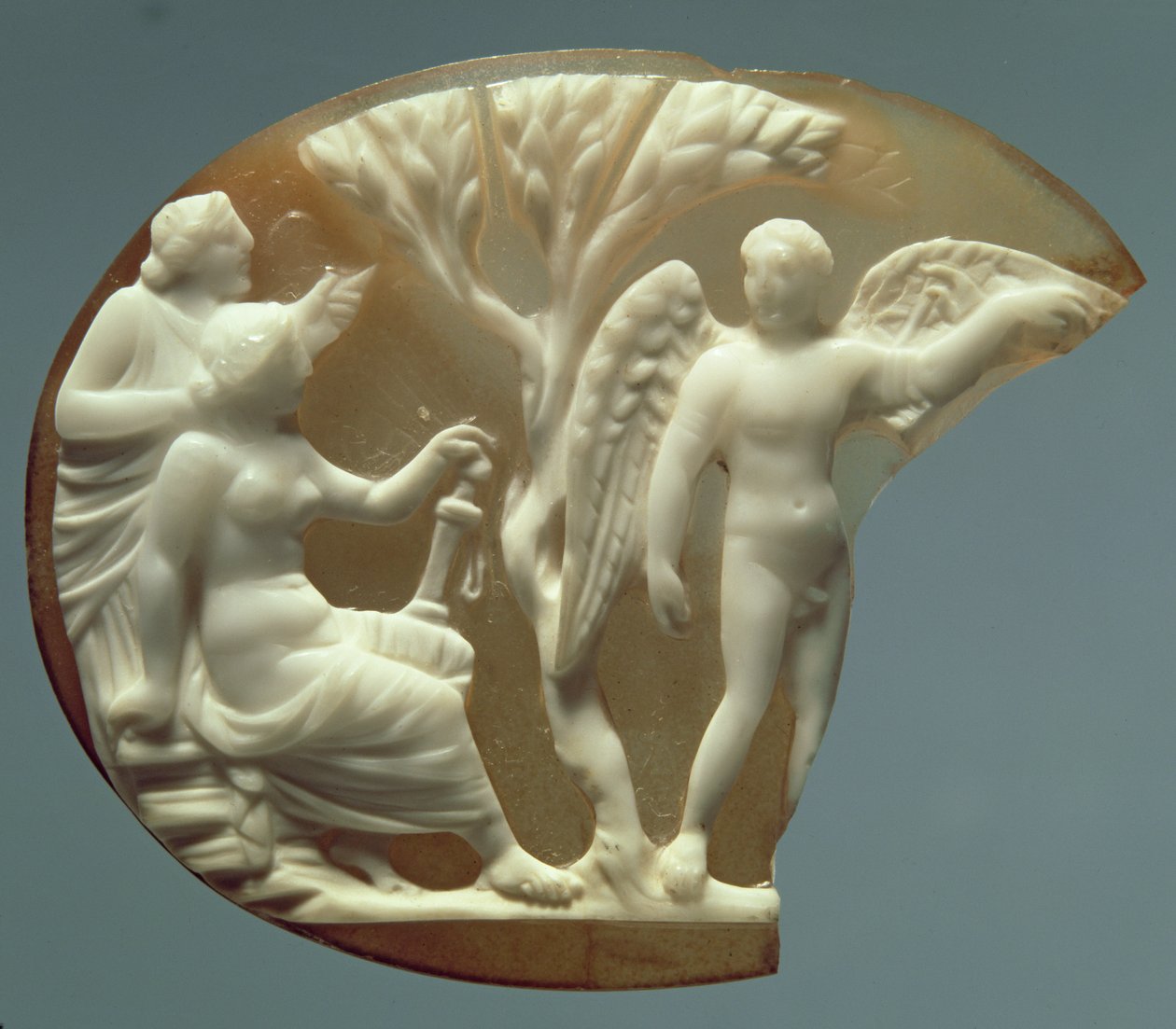 Cammeo che raffigura Icaro e Dedalo, 27 a.C.-14 d.C. (sardonica) da Roman