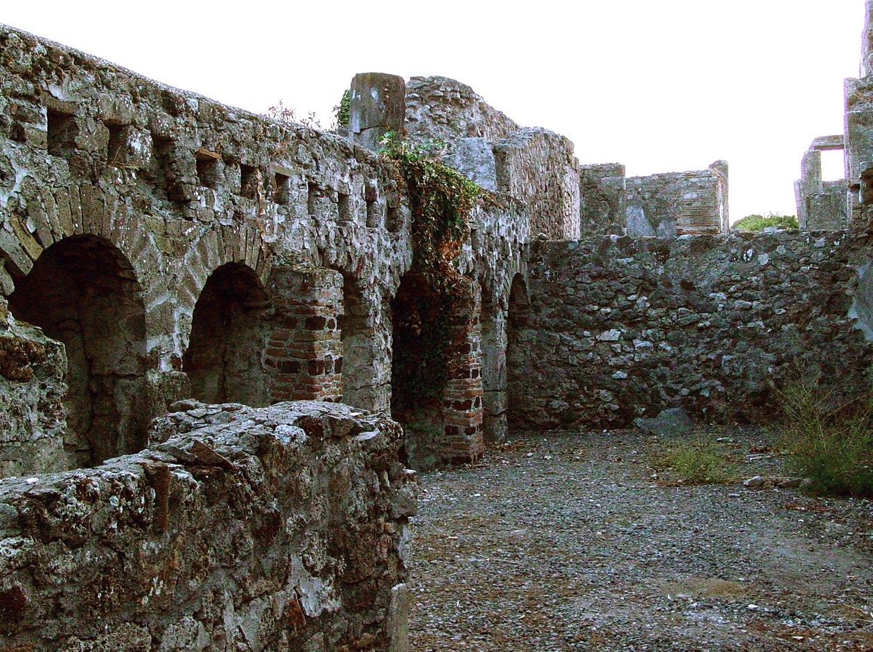 Cortile di una casa in rovina da Roman