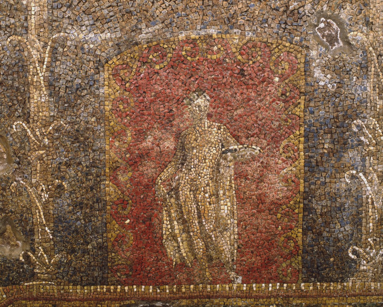 Mosaico da un antico edificio sotto la caserma dei Corazzieri al Quirinale, Roma da Roman