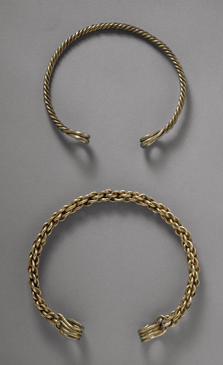 Anelli per il collo (torques) da Ulceby, Lincolnshire, I secolo a.C. da Roman