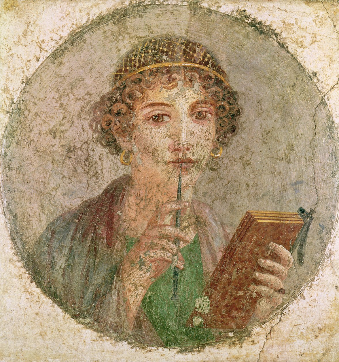Ritratto di una giovane ragazza, da Pompei da Roman