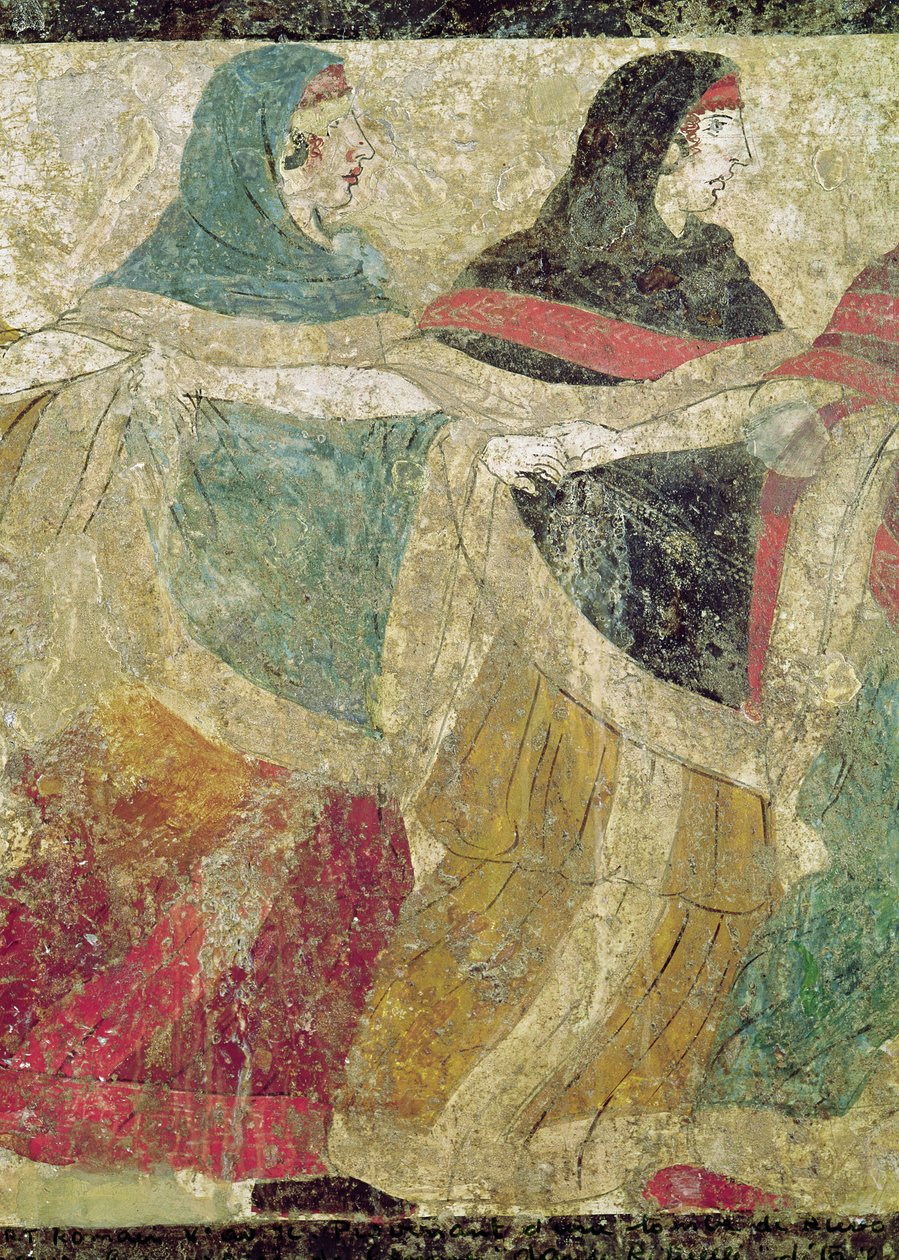 Danza funebre rituale, due donne (dettaglio) da Roman