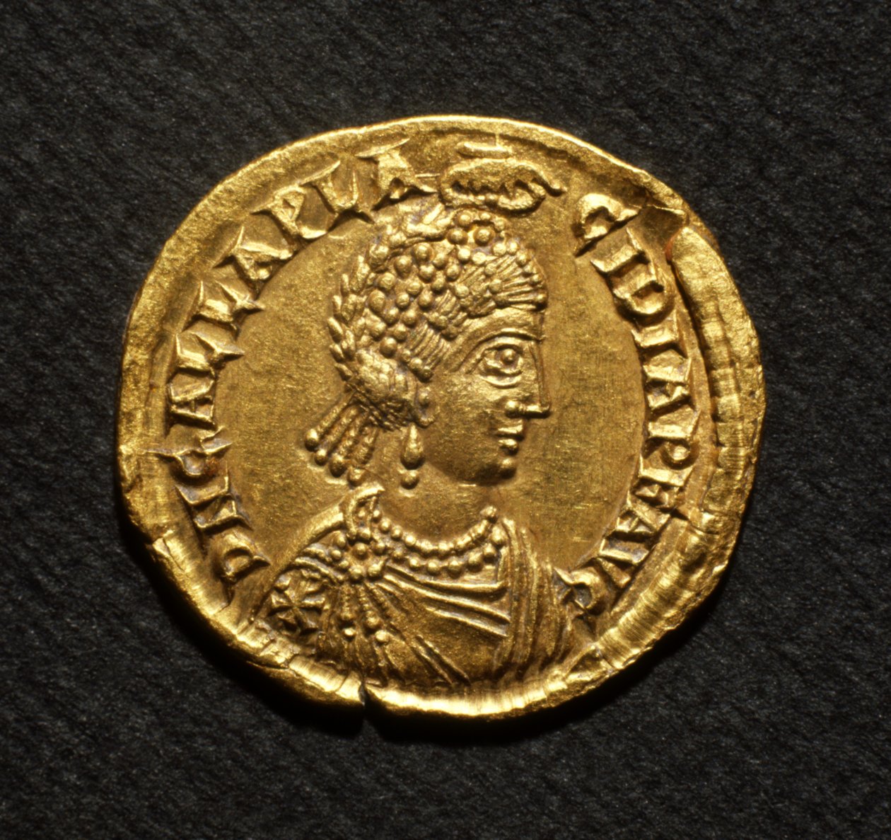 Solidus di Galla Placidia, 425-50 da Roman