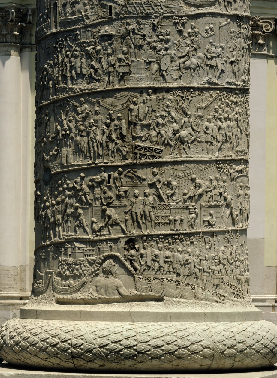 La battaglia contro i Daci, dettaglio dalla Colonna Traiana, 113 d.C. da Roman