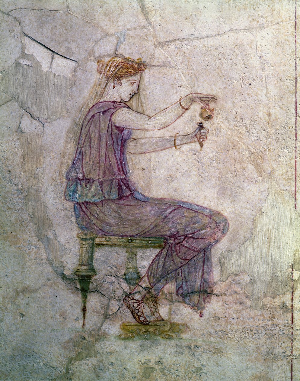 Donna che versa profumo in una fiala da Roman