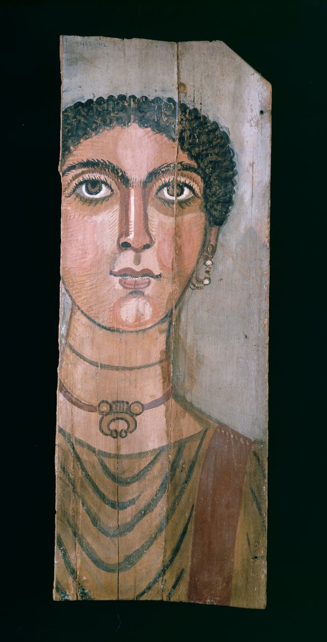 Ritratto di mummia, 90-110 d.C. da Roman Period Egyptian