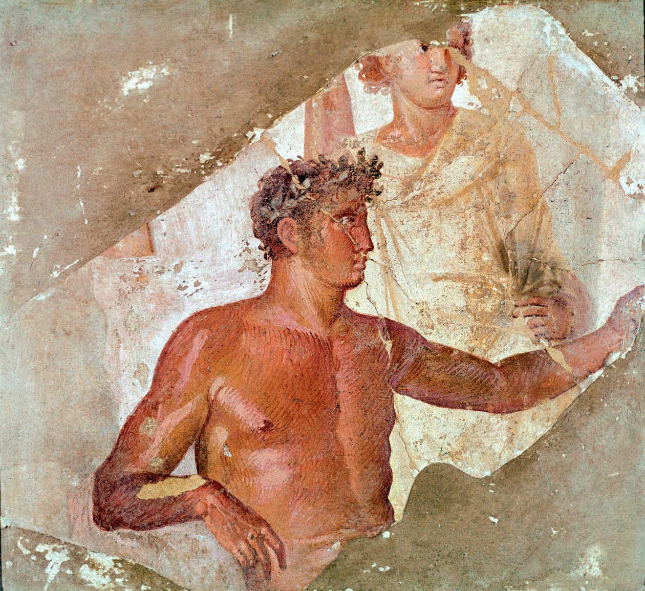 Un eroe o un dio (affresco) da Roman
