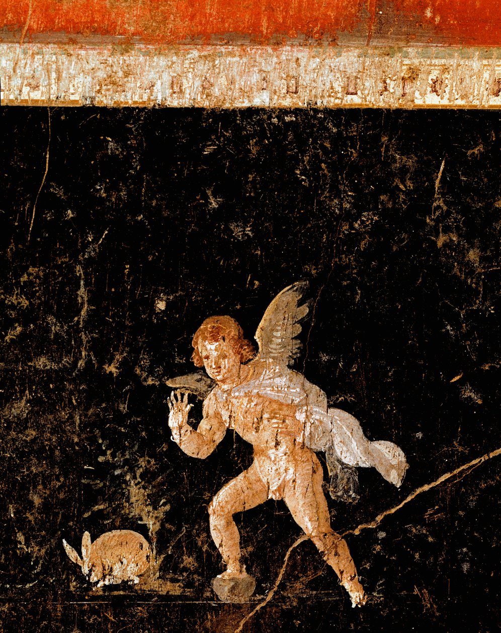 Cupido caccia una lepre (affresco) da Roman