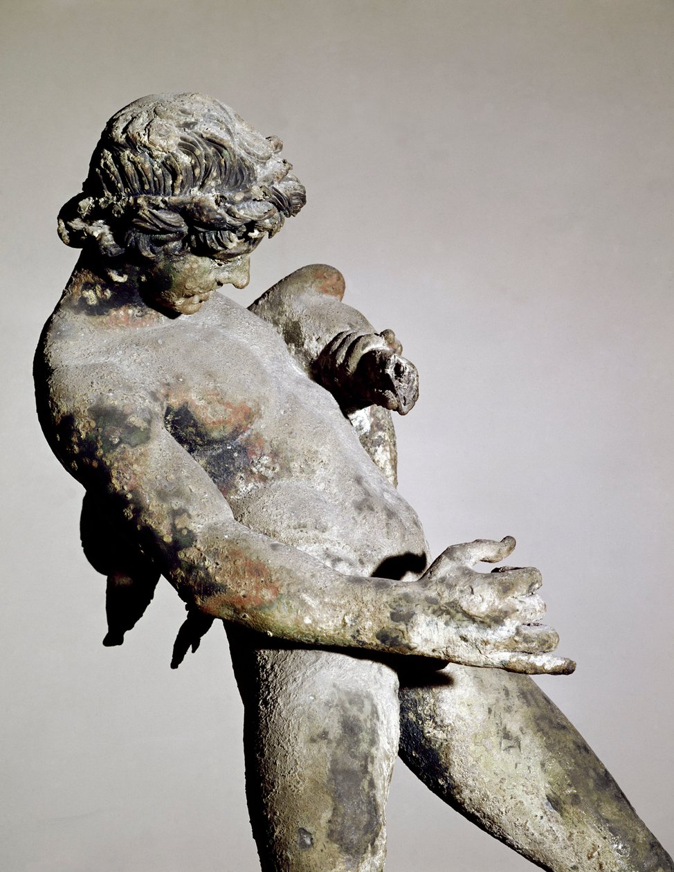Dettaglio di un fauno (scultura in bronzo) da Roman