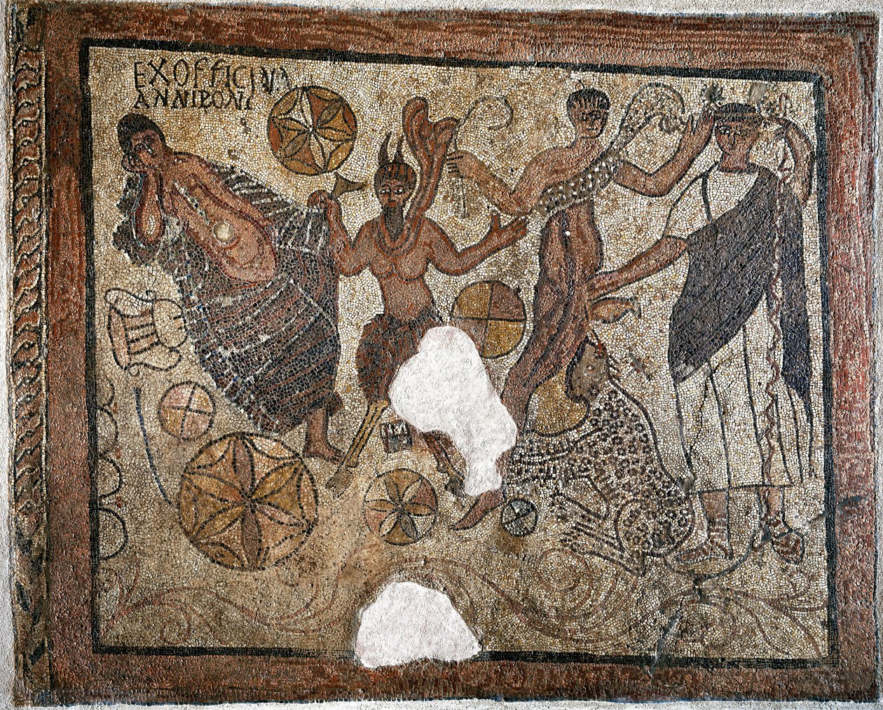 Dioniso e Arianna - Mosaico, IV secolo da Roman