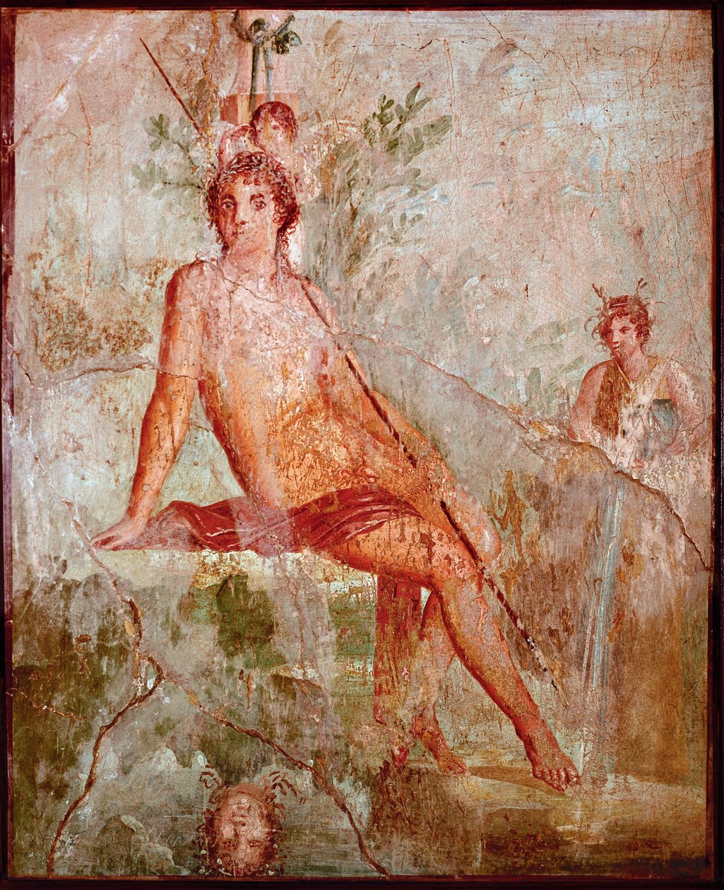 Eros e Narciso (affresco) da Roman