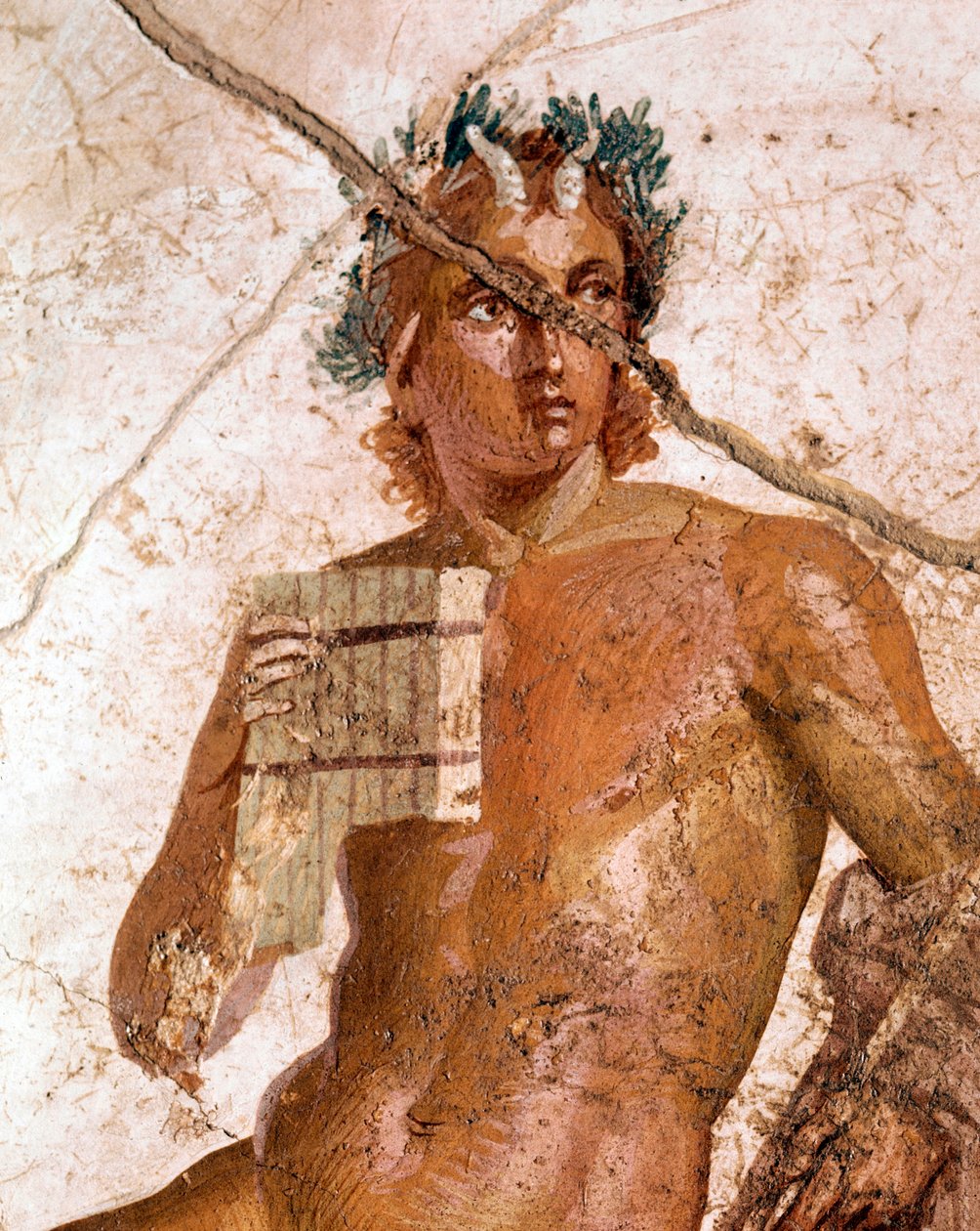 Pan musicista, tra le ninfe (affresco) da Roman