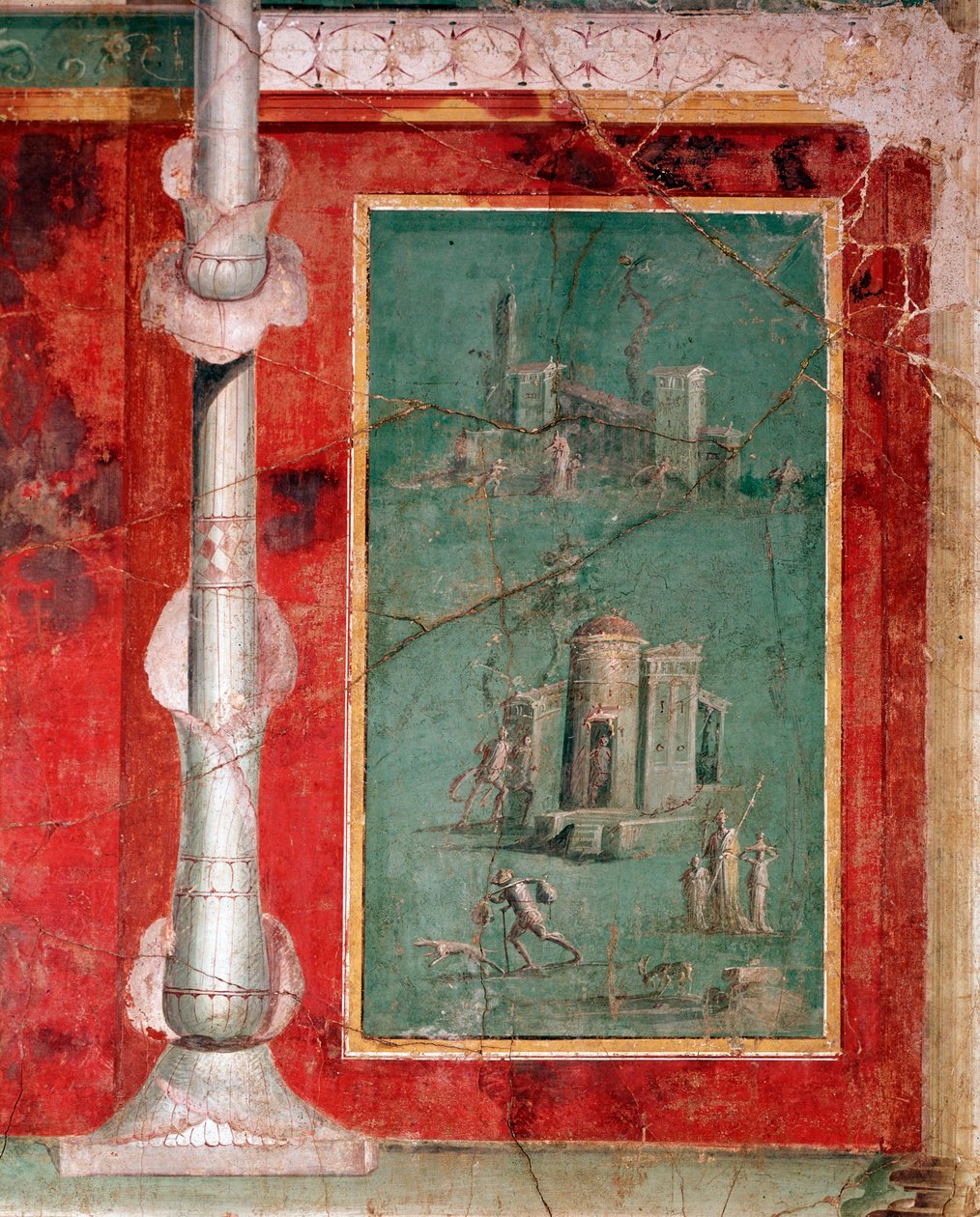Scena teatrale (affresco) da Roman