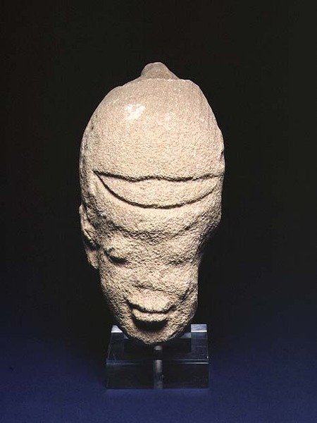 Testa con Elmo, da Aniba, Nubia da Roman Period Egyptian