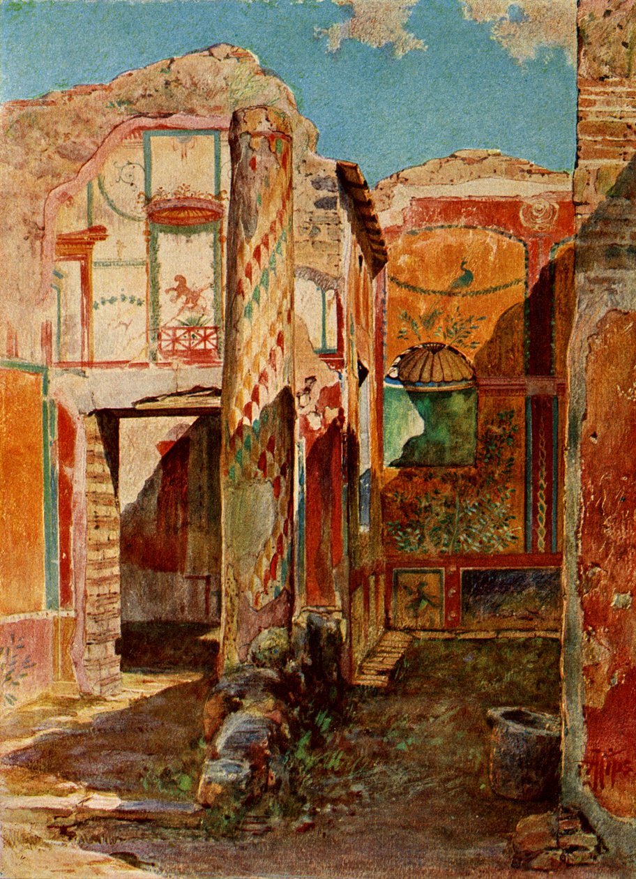 Interno di una casa di Pompei da Roman Roman
