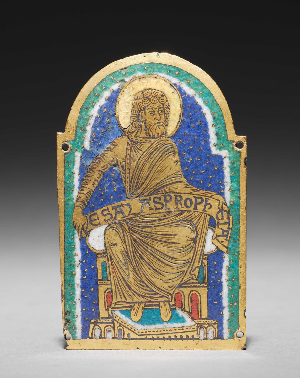 Placca: Profeta seduto da un reliquiario: Esais da Romanesque