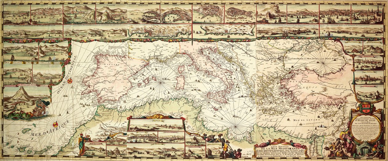 Carta del Mediterraneo da Romeyn de Hooge