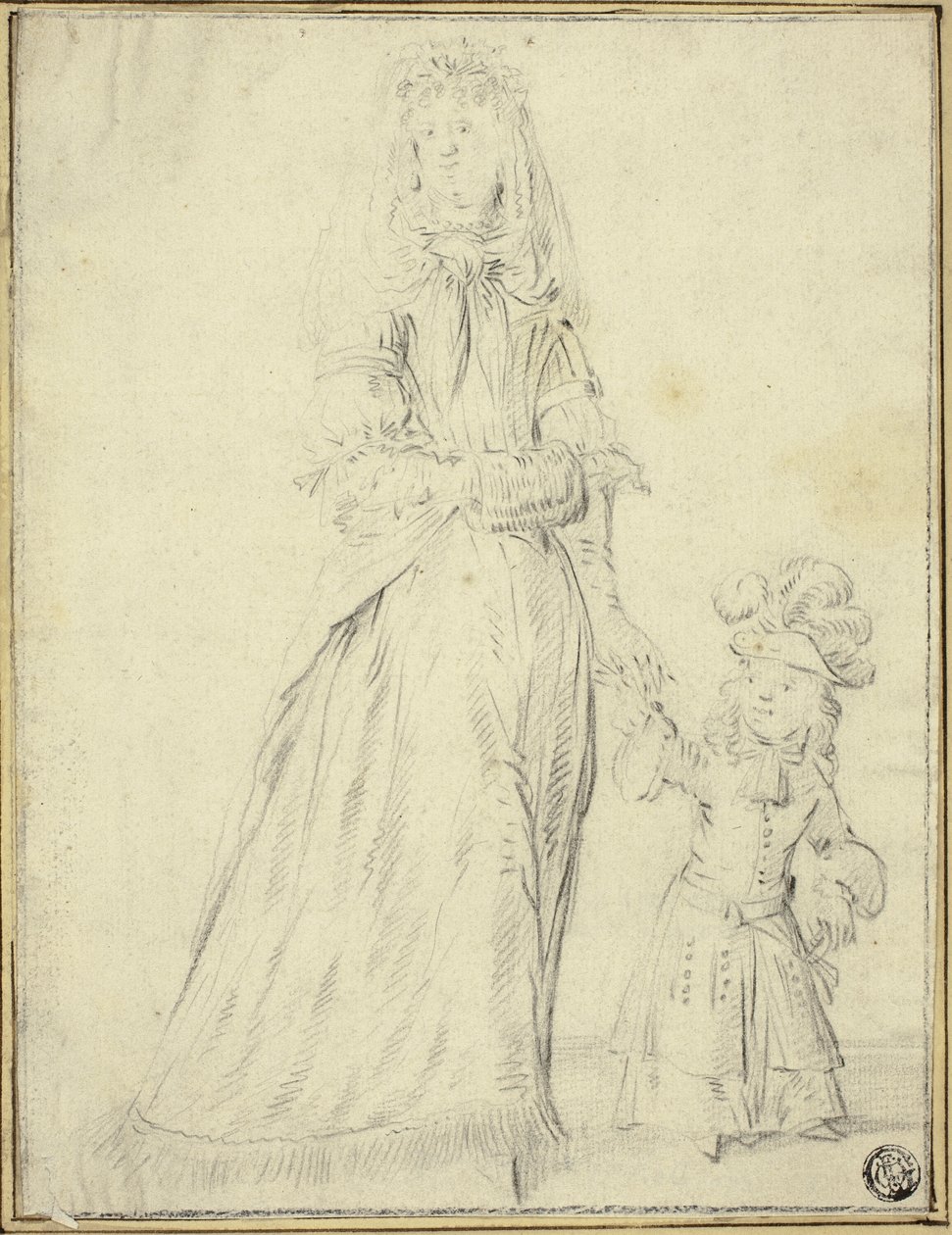 Signora e bambino da Romeyn de Hooghe