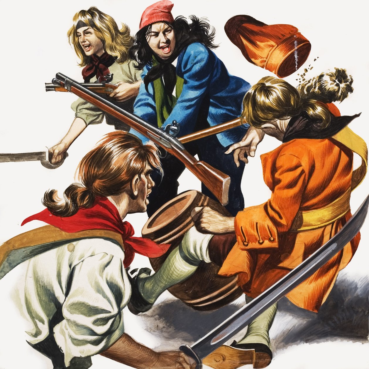Pirati femminili (gouache su carta) da Ron Embleton