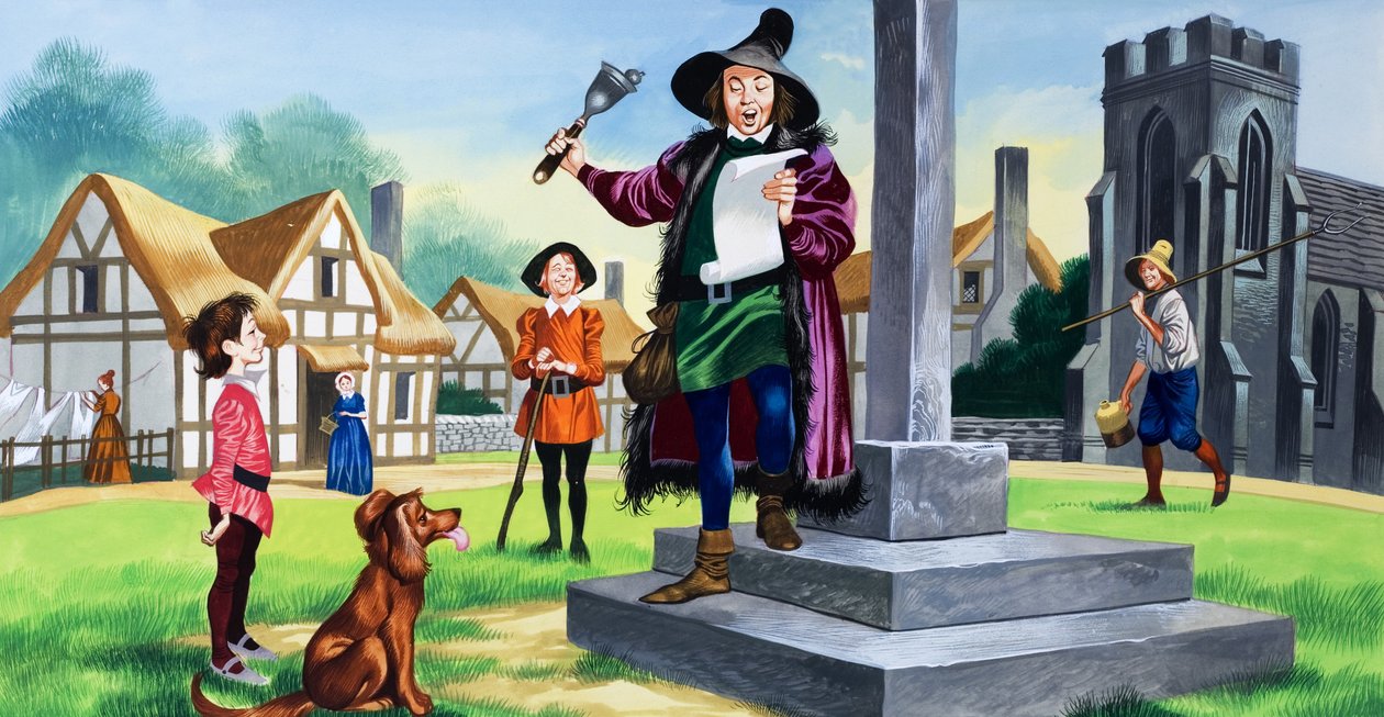 Le mele magiche (gouache su carta) da Ron Embleton
