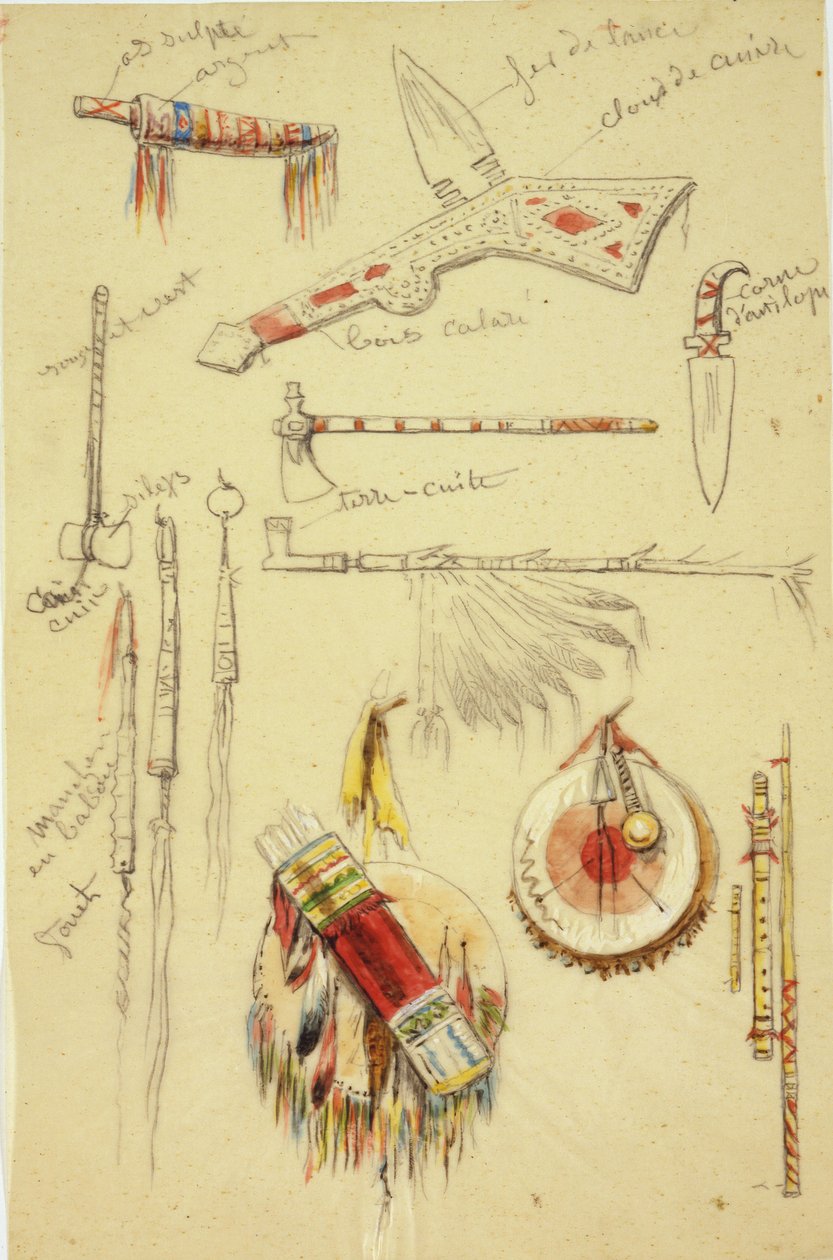 Manufatti indiani, armi e pipe da Rosa Bonheur