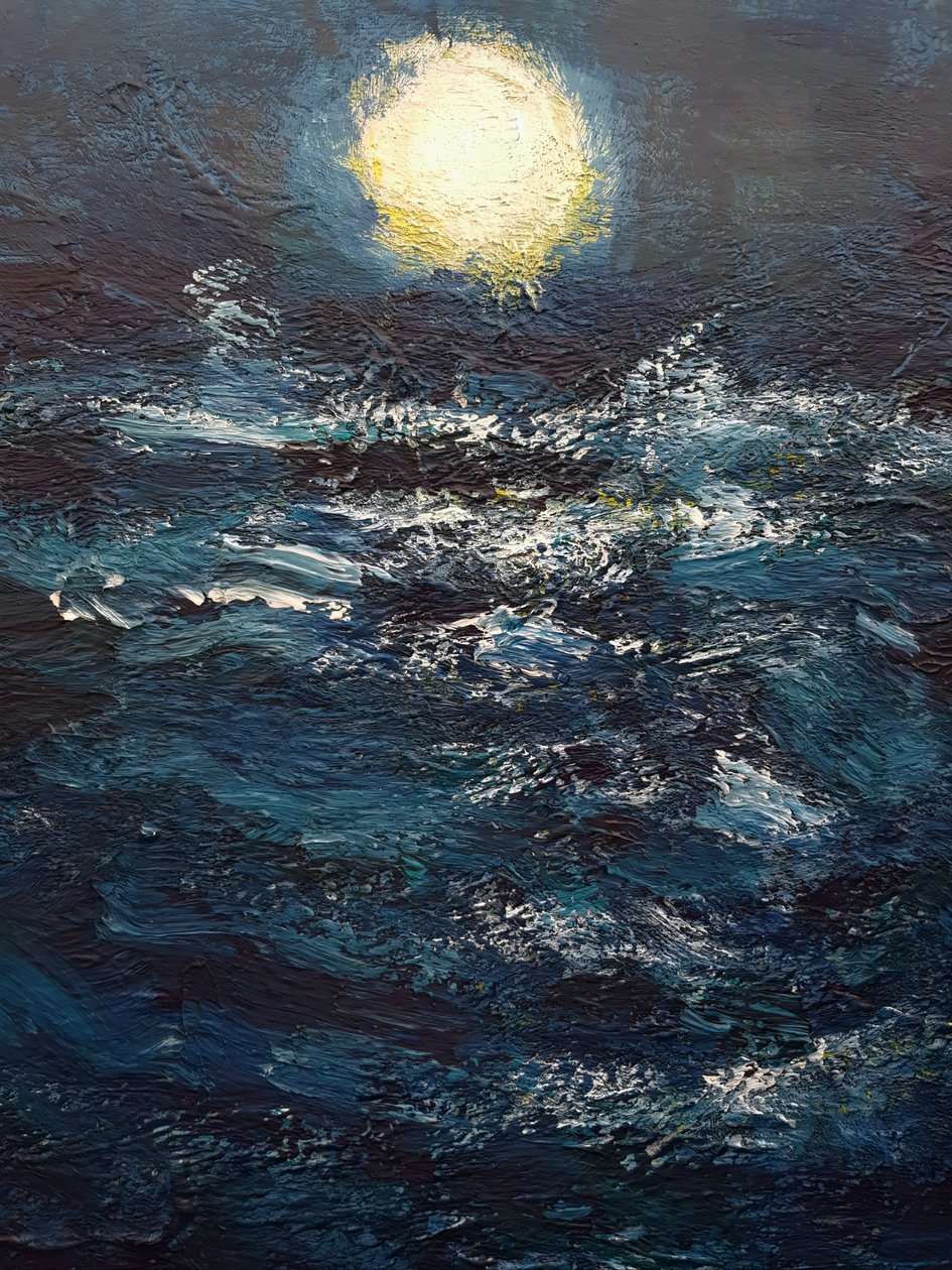Luna piena sul mare da Rucksi