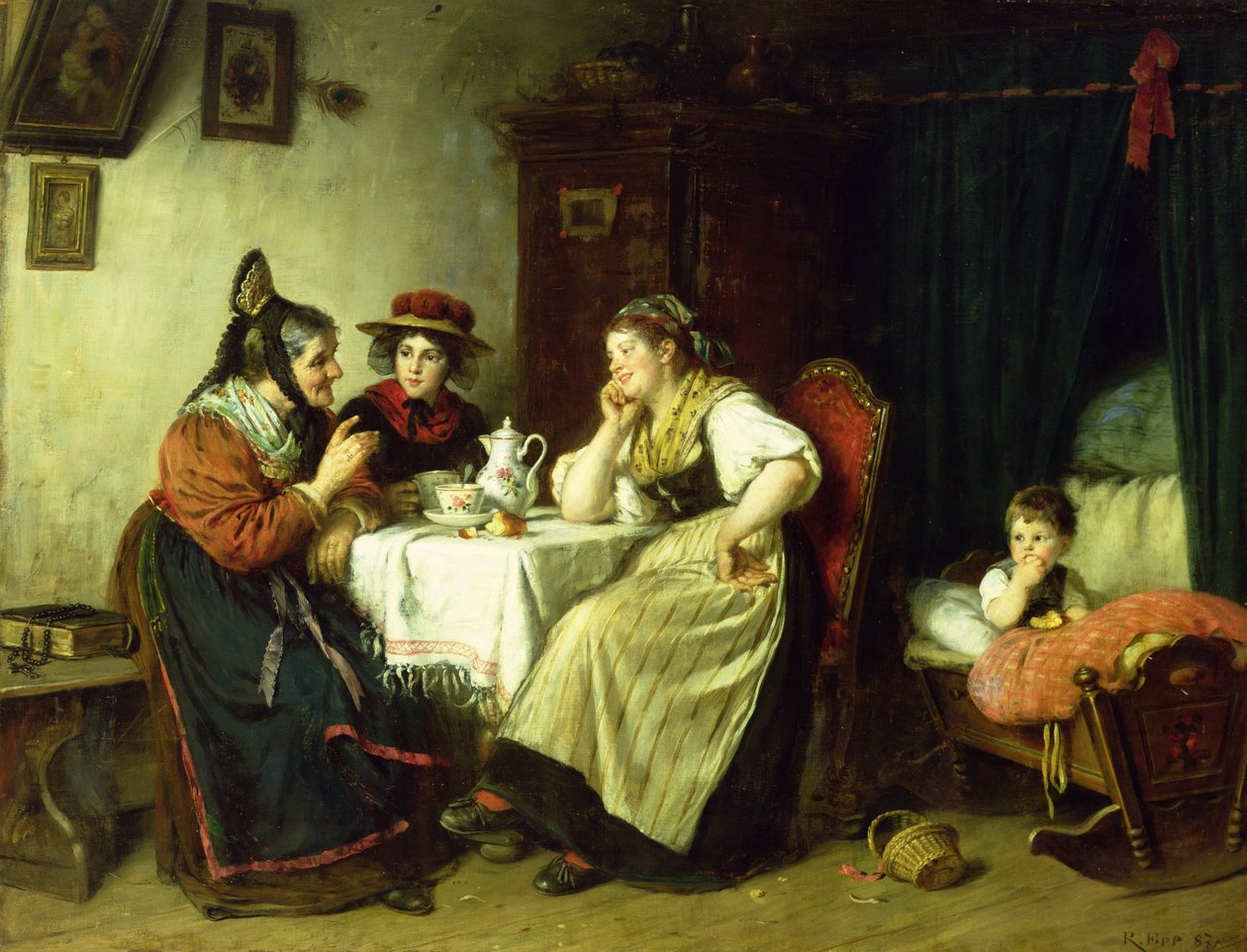 Le pettegole, 1887 da Rudolf Epp