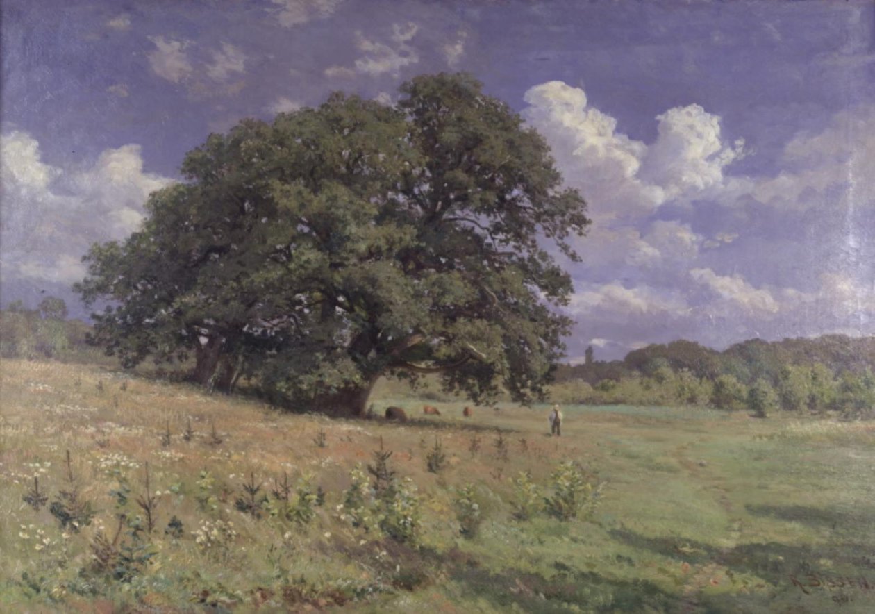 Grandi querce presso una palude da Rudolf Bissen