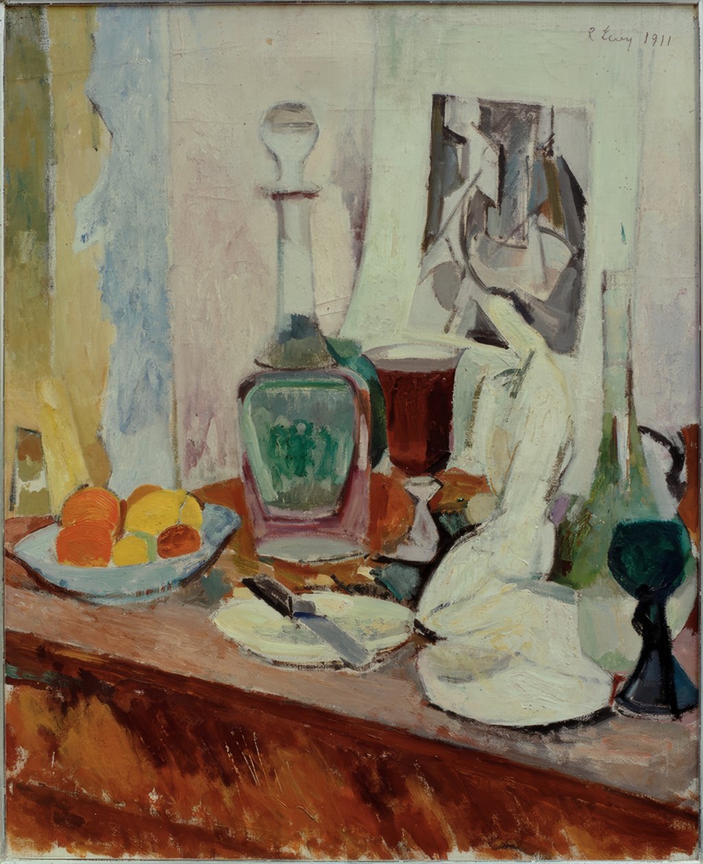 Natura morta con caraffa e scultura da Rudolf Levy