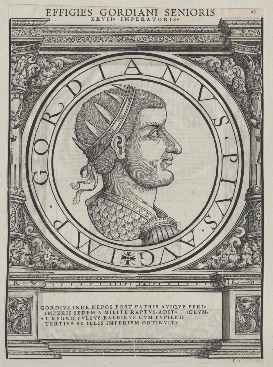 Imperatore romano Gordiano I da Rudolph Wyssenbach