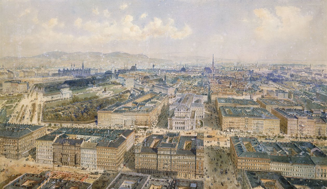 Panorama di Vienna, 1871 da Rudolf von Alt