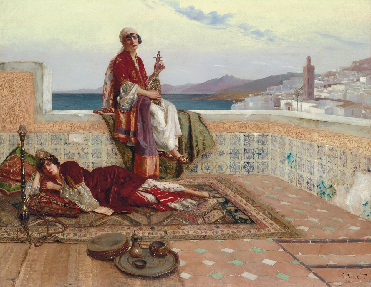 Sulla terrazza, Tangeri da Rudolphe Ernst