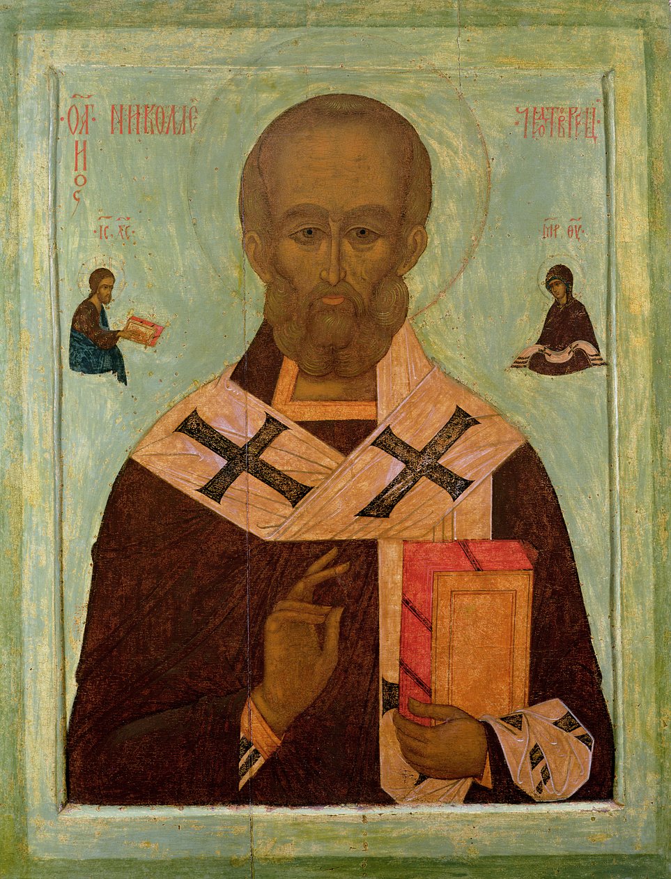 Icona di San Nicola, Scuola Russa, XVI secolo da Russian School