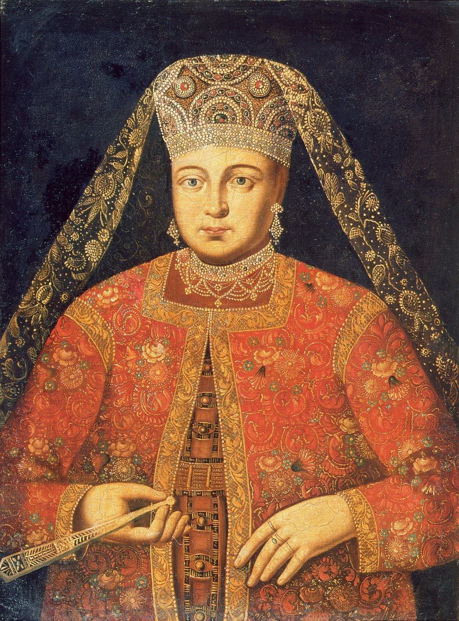 Ritratto della zarina Marfa Matveyevna (1664-1715) da Russian School