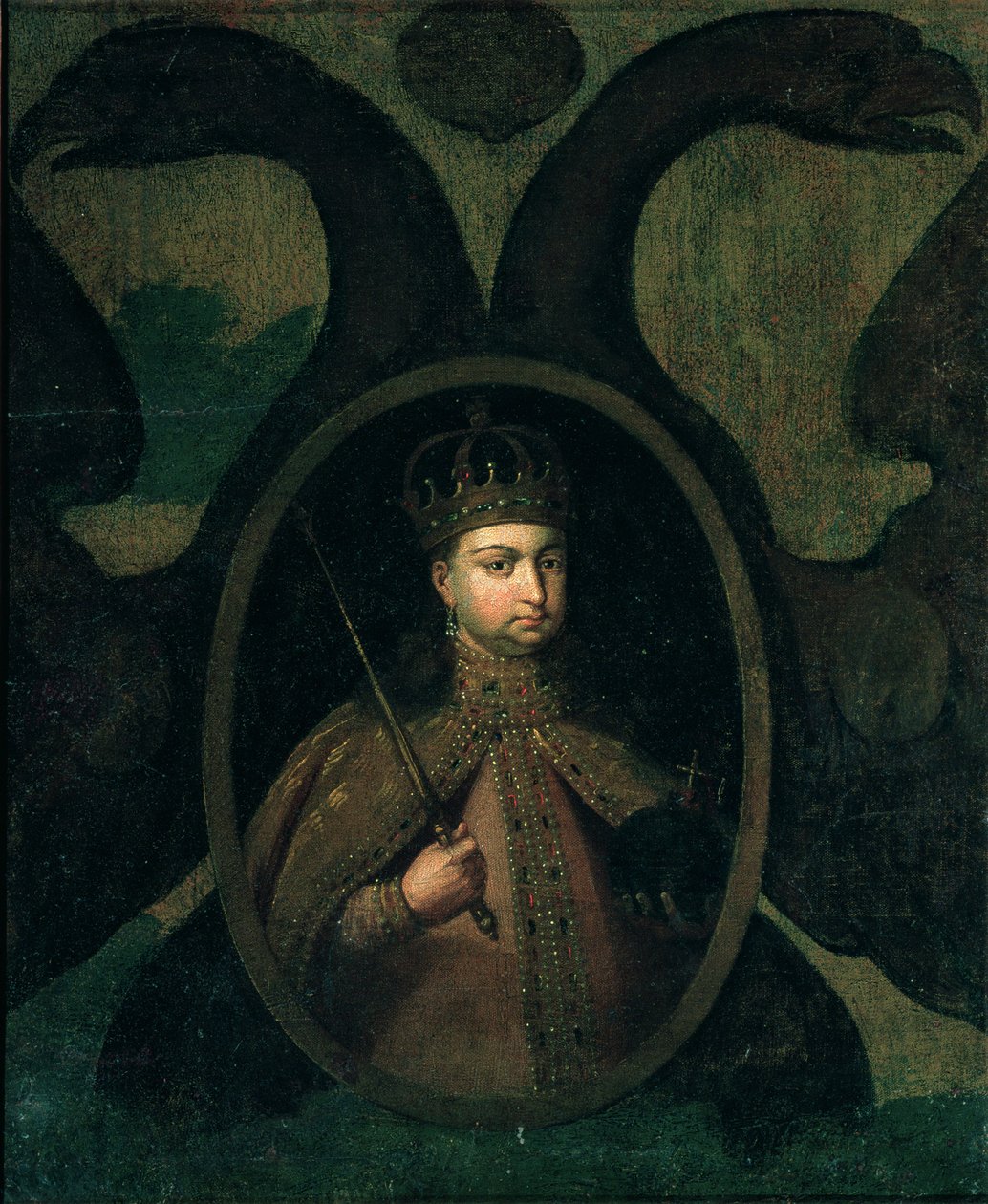 Tsarevna Sofia Alexeevna, (1657-1704) anni 1680 da Russian School
