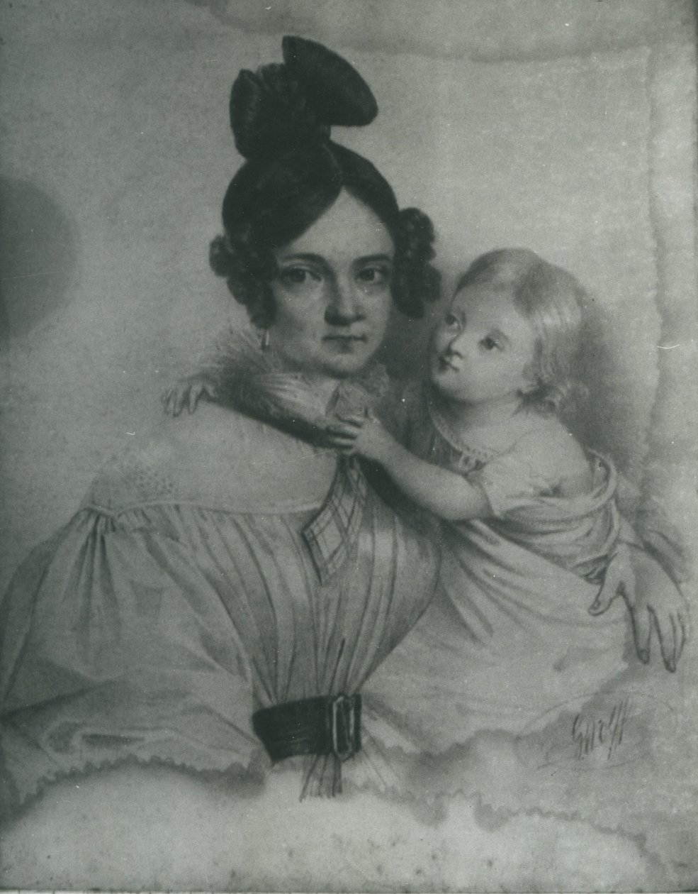 Amelia Załuska z Ogińskich (1805-1858) da Rys. C. Wolff