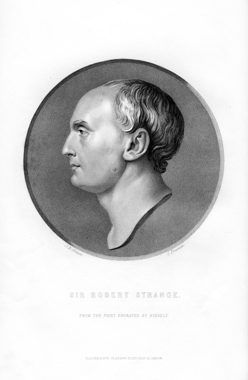 Sir Robert Strange, artista scozzese, 1870 da S. Freeman