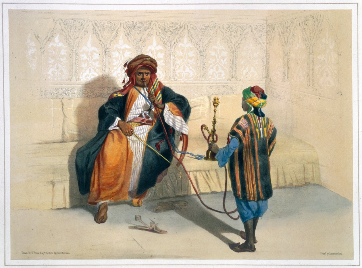 Uno sceicco arabo che fuma, 1848 da Saint Germain