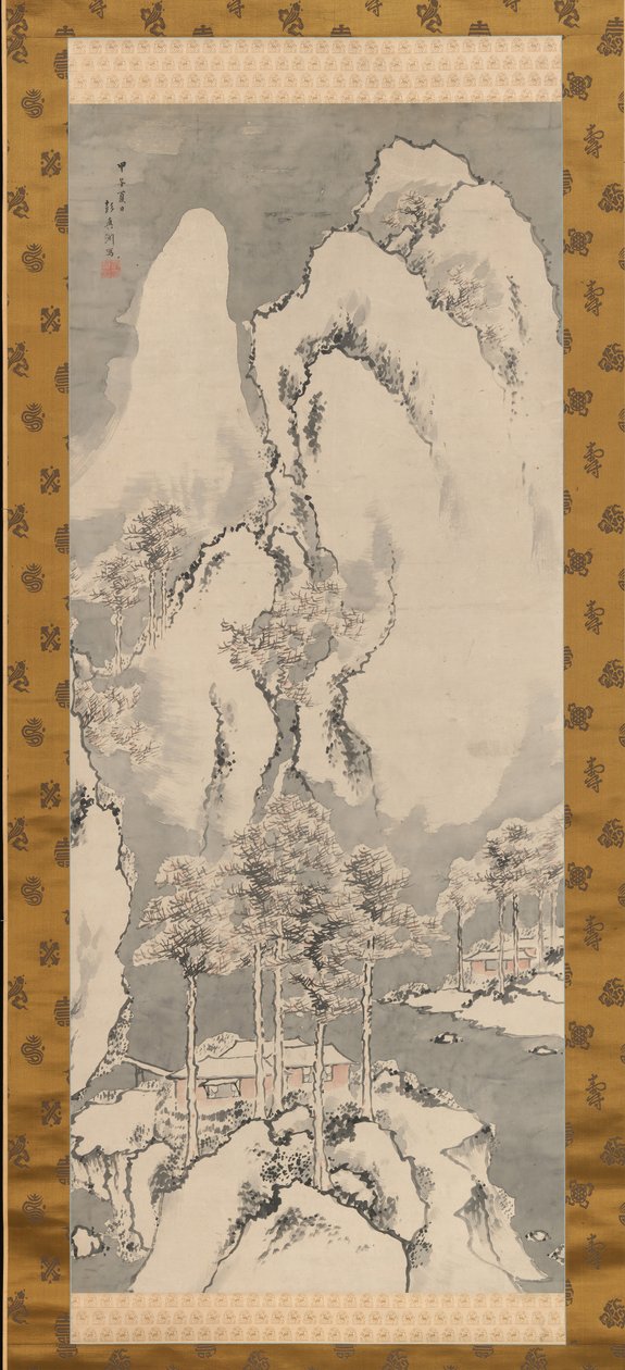 Paesaggio innevato da Sakaki Hyakusen