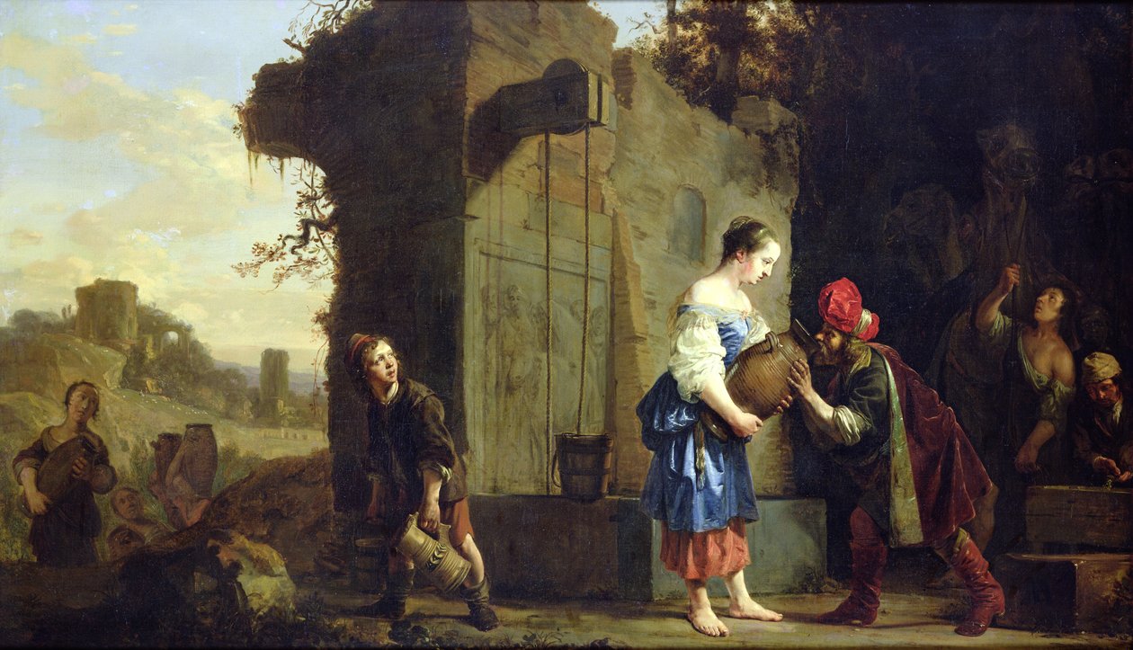 Eliezer e Rebecca al pozzo, 1660 da Salomon de Bray