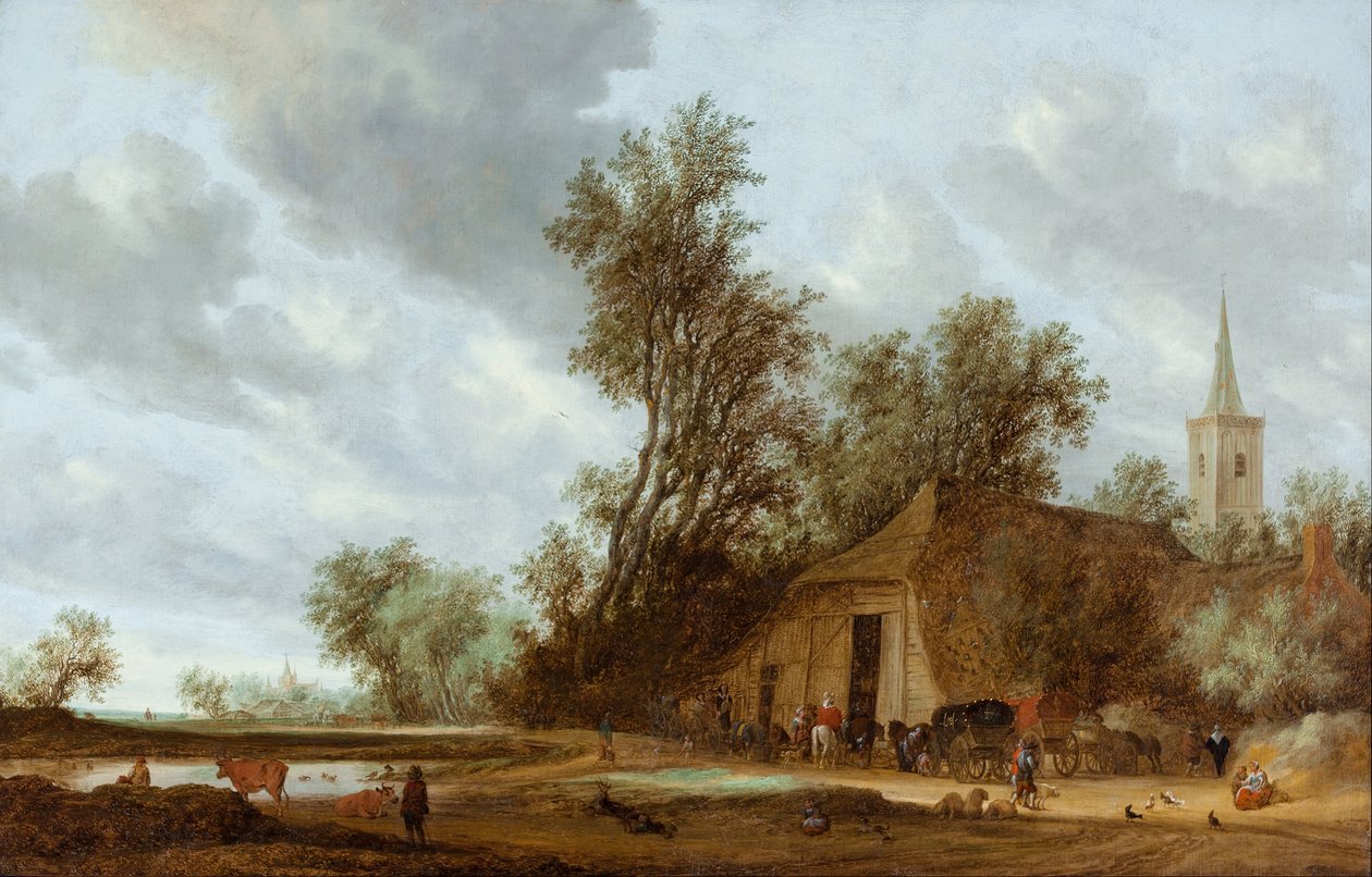 La Sosta alla Locanda da Salomon van Ruisdael or Ruysdael